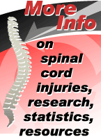 Info on spinal cord injuries, research, statistics, resources